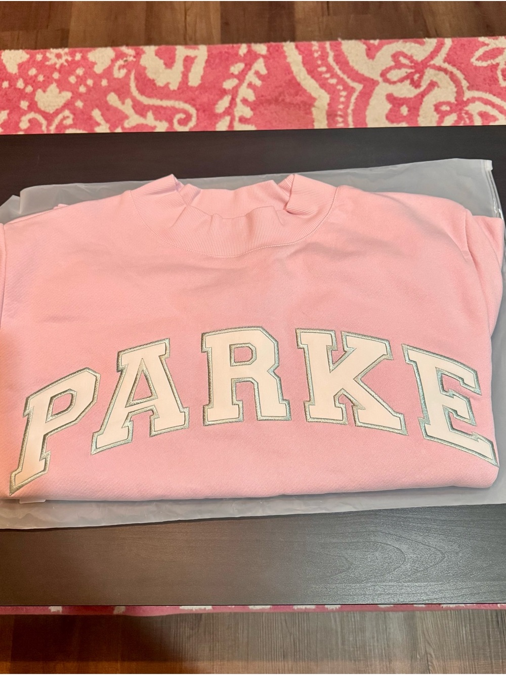 NWT Parke Birthday Varsity Mockneck Sweatshirt Sprinkles L/XL Sold Out